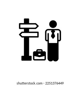 Icono Dirección de negocio en vector. Logotipo