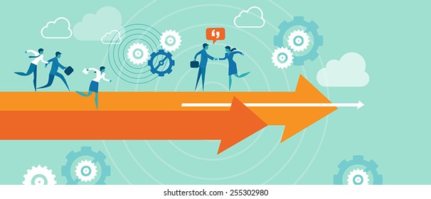 Business direction illustration vector