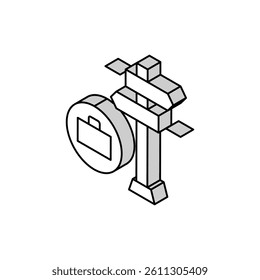 business direction isometric icon vector. business direction sign. isolated symbol illustration