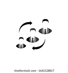 Business direction making icon. vector graphics