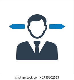 Icono de dirección de negocio. imagen vectorial