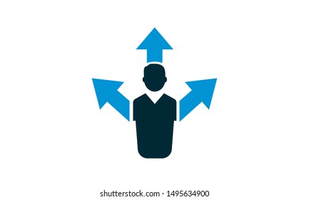 Business direction planning vector icon