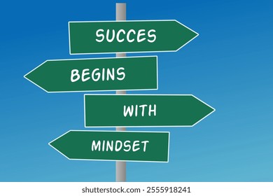 Business direction signs, designing plans in business, goals in business, illustration of the mindset of doing business together