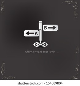 Business direction symbol,vector