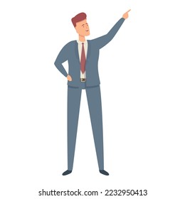 Business director icon cartoon vector. Office manager. Marketing man