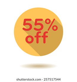 Business discount shopping vector flat design icon