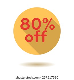 Business discount shopping vector flat design icon