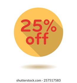 Business discount shopping vector flat design icon