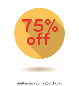 Business discount shopping vector flat design icon