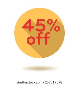 Business discount shopping vector flat design icon