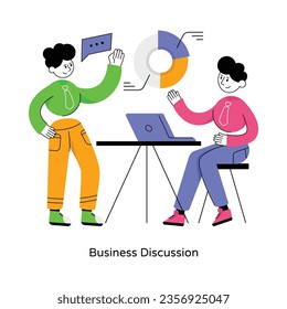 Business Discussion  abstract concept vector in a flat style stock illustration
