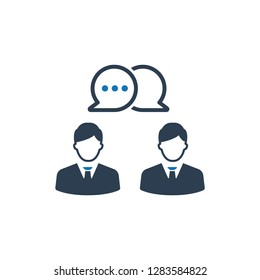 Business Discussion Icon - Vector