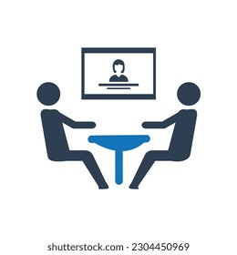Business discussion,metting,presentation,lecture  flat icon vector 
