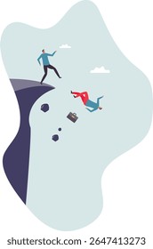 Desonestidade empresarial, traição ou ciúme colega, concorrente de carreira ou trapaça .personagem para design.