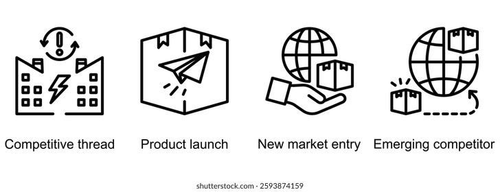 Business Disruption banner web icon vector illustration of competitive threat, product launch, new market entry, emerging competitor