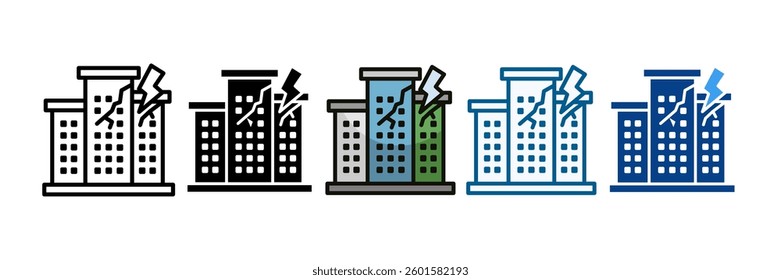 Business Disruption Icon Set Multiple Style Collection