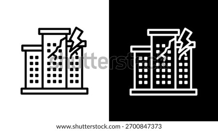 Business Disruption White Icon Set Design