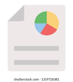 Business document, analytics flat icon 