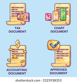 Business Document Clip Art Vector Illustration