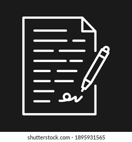 Business Document, Contract, Sign, Deal Icon Vector Image. Can Also Be Used For Business And Office. Suitable For Use On Web Apps, Mobile Apps And Print Media.