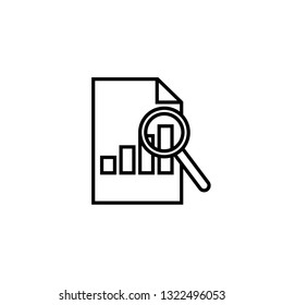 Business document file outline icon Chart