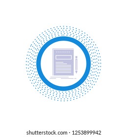 Business, document, file, paper, presentation Glyph Icon. Vector isolated illustration