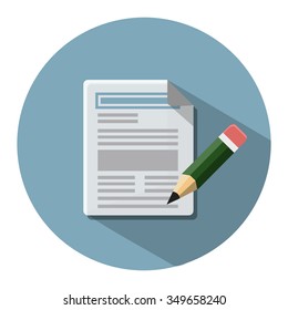 business document flat icon