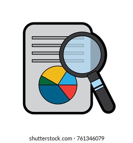 business document graph chart diagram magnifier search