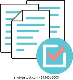 Business document icon with check mark