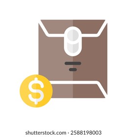 Business document icon color simple