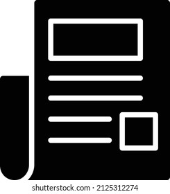 Icono de documento comercial. Signo Material Y Símbolo. Ilustración Simple Para Elemento De Diseño Web.