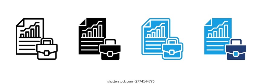 Business Document icon multiple style collection