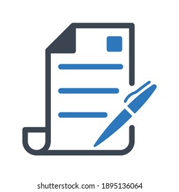 Business document icon (vector illustration)