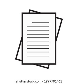 business document icon vector on white background.