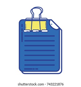 business document information with clip design