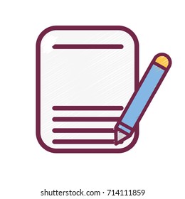 business document information with pencil tool