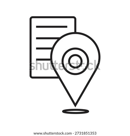 Business Document Location Outline Icon