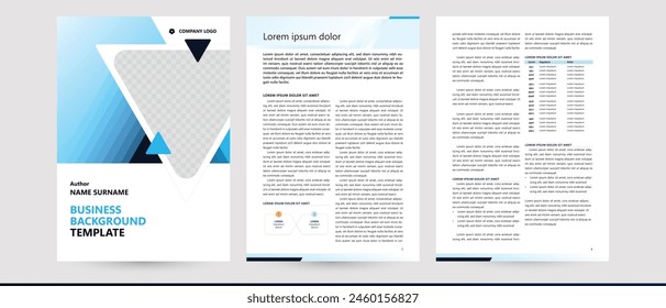 business document template information layout design on page. company annual report, business proposal, booklet, newsletter brochure, catalog in corporate finance statistic economic style