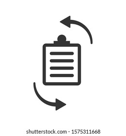 Business document transfer vector icon