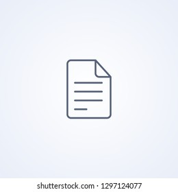 Business document, vector best gray line icon on white background, EPS 10