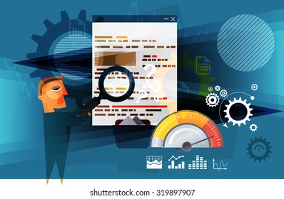 Business Document Verification Abstract - Illustration