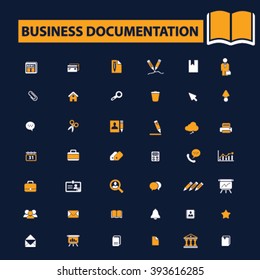 iconos de documentación de negocios
