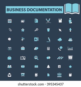 business documentation icons
