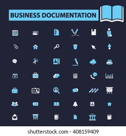 iconos de documentación de negocios
