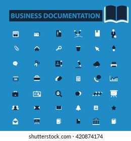 iconos de documentación de negocios
