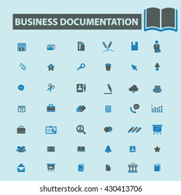 iconos de documentación de negocios
