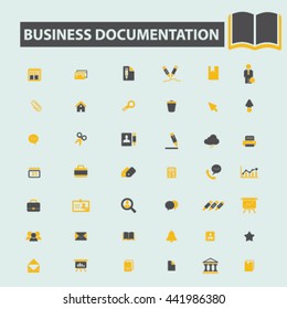business documentation icons