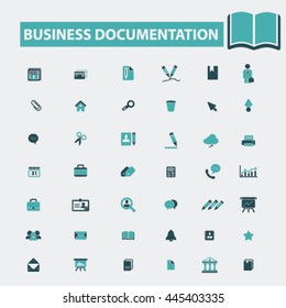 ícones da documentação comercial