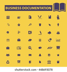 business documentation icons