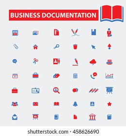 business documentation icons